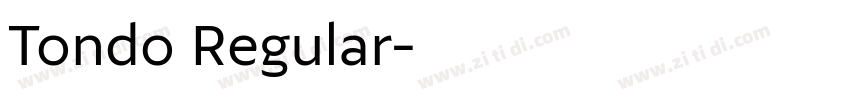 Tondo Regular字体转换